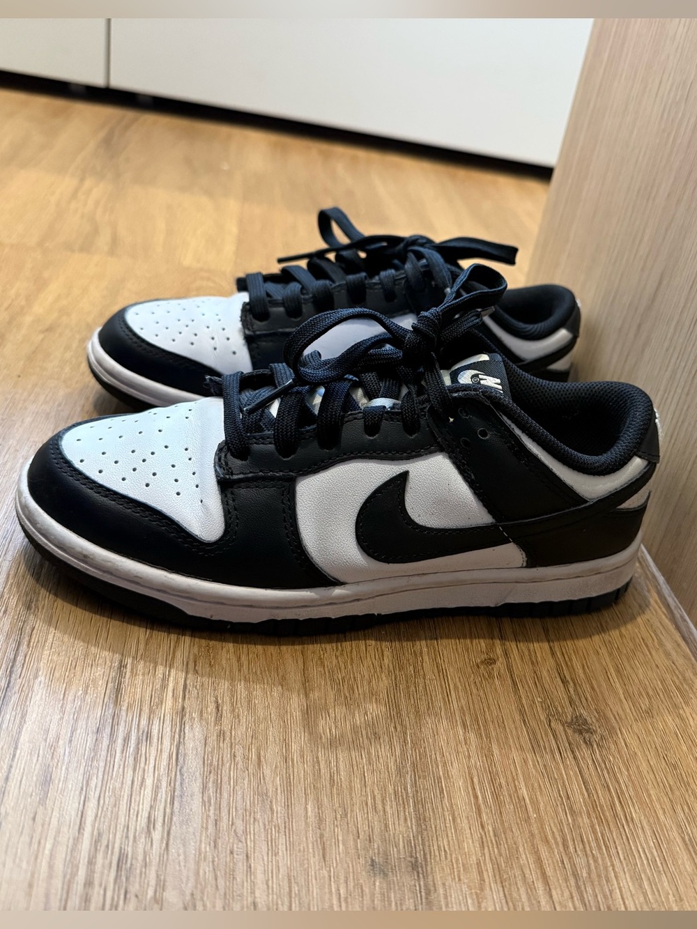 Nike Black and White Low-Top Swoosh Sneakers